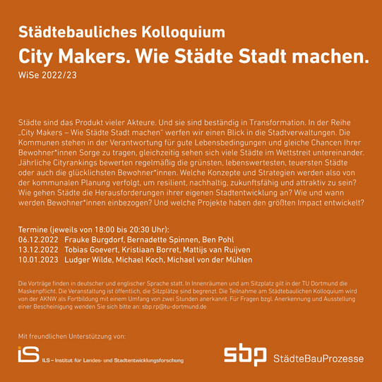 Städtebauliches Kolloquium WiSe 2022/23