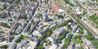Schräges Satellitenbild - Heckinghausen, Wuppertal (Google Earth)