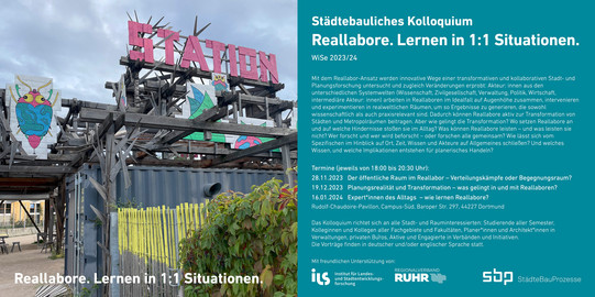 Banner Städtebauliches Kolloquium WiSe 2023/2024