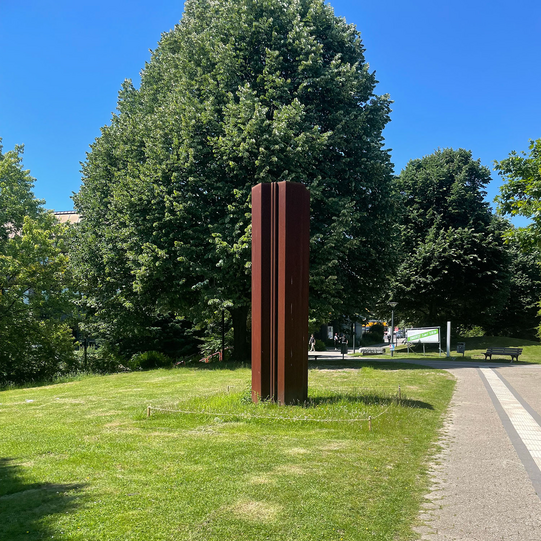 Stadt-Land-Fluß Nr. 1 mit Intervention on Campus von Martin Kaltwasser