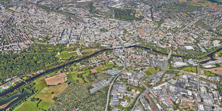 Schrägsatellitenbild - Fuldaufer Kassel (Google Earth)