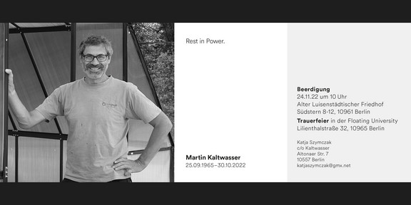Nachruf Martin Kaltwasser