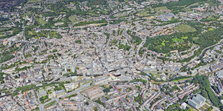 Schräges Satellitenbild - Wuppertal (Google Earth)