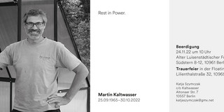 Nachruf Martin Kaltwasser