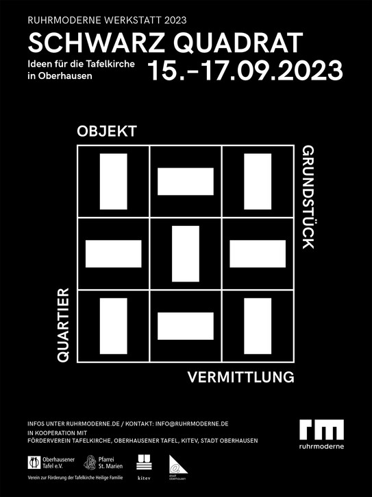 Poster Ruhrmoderne Werkstatt SCHWARZ QUADRAT