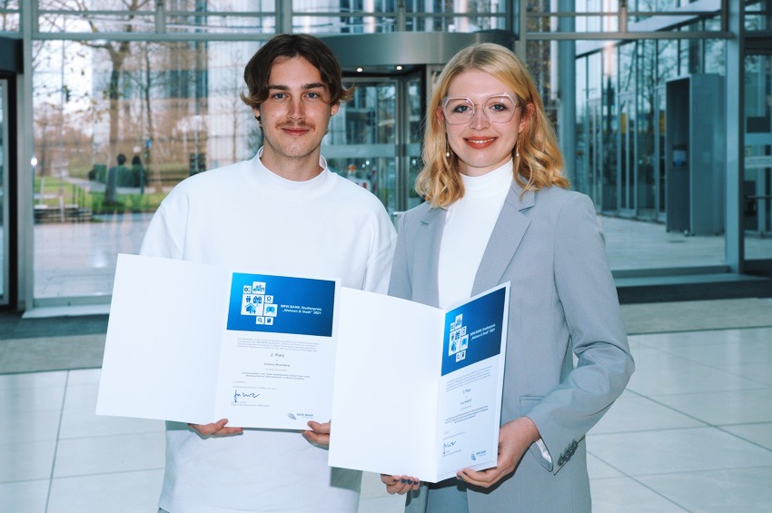 Gewinner Anna Waldoff und Vinzenz Rosemberg - NRW.BANK Studienpreis