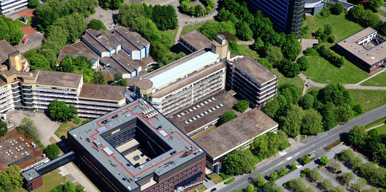 Luftbild Neubau Physikgebäude und Chemie